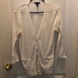 2/$12 Gap White Cardigan